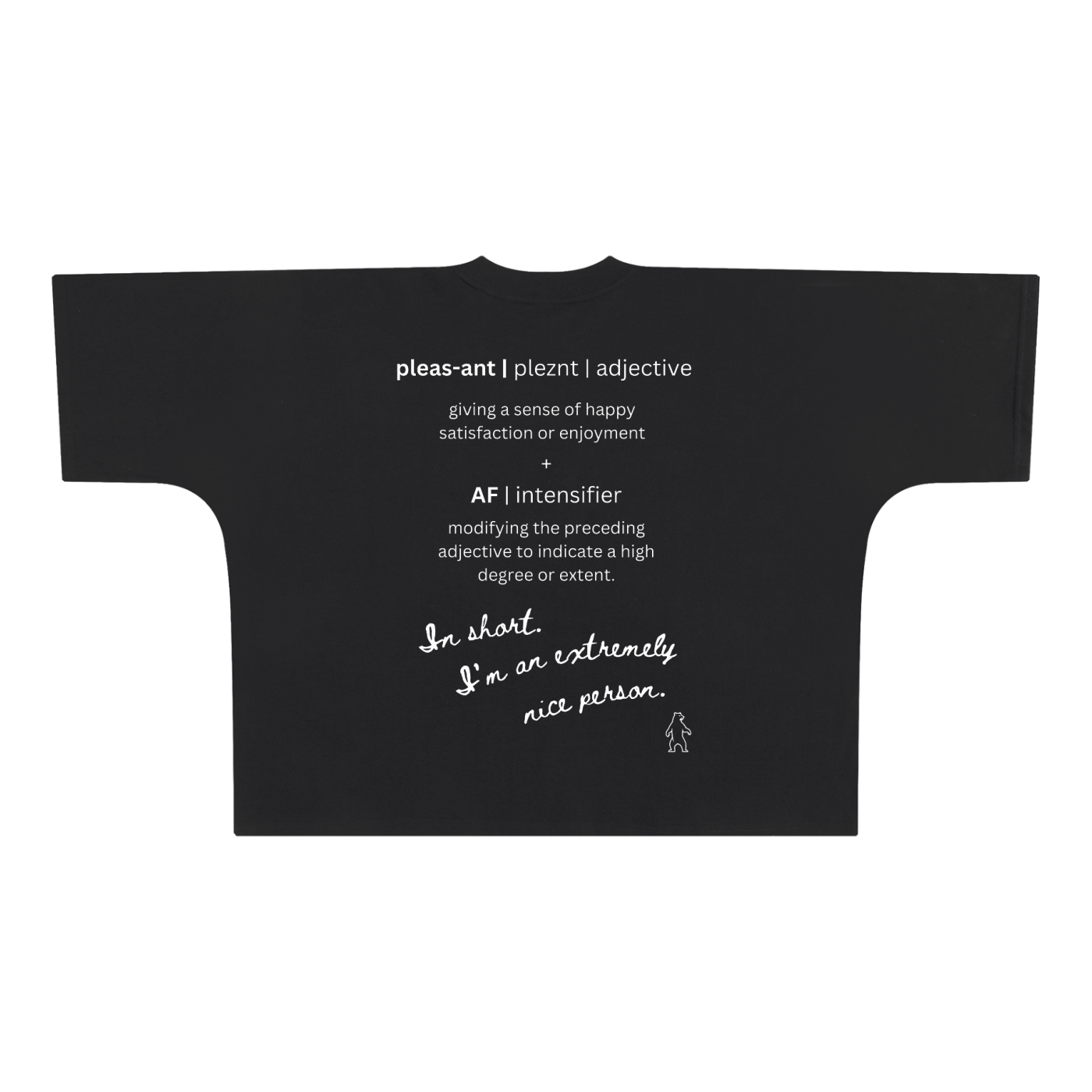 PLEASANT AF Unisex (BLK) Oversize Cut Boxy Tee - 300 GSM image 1