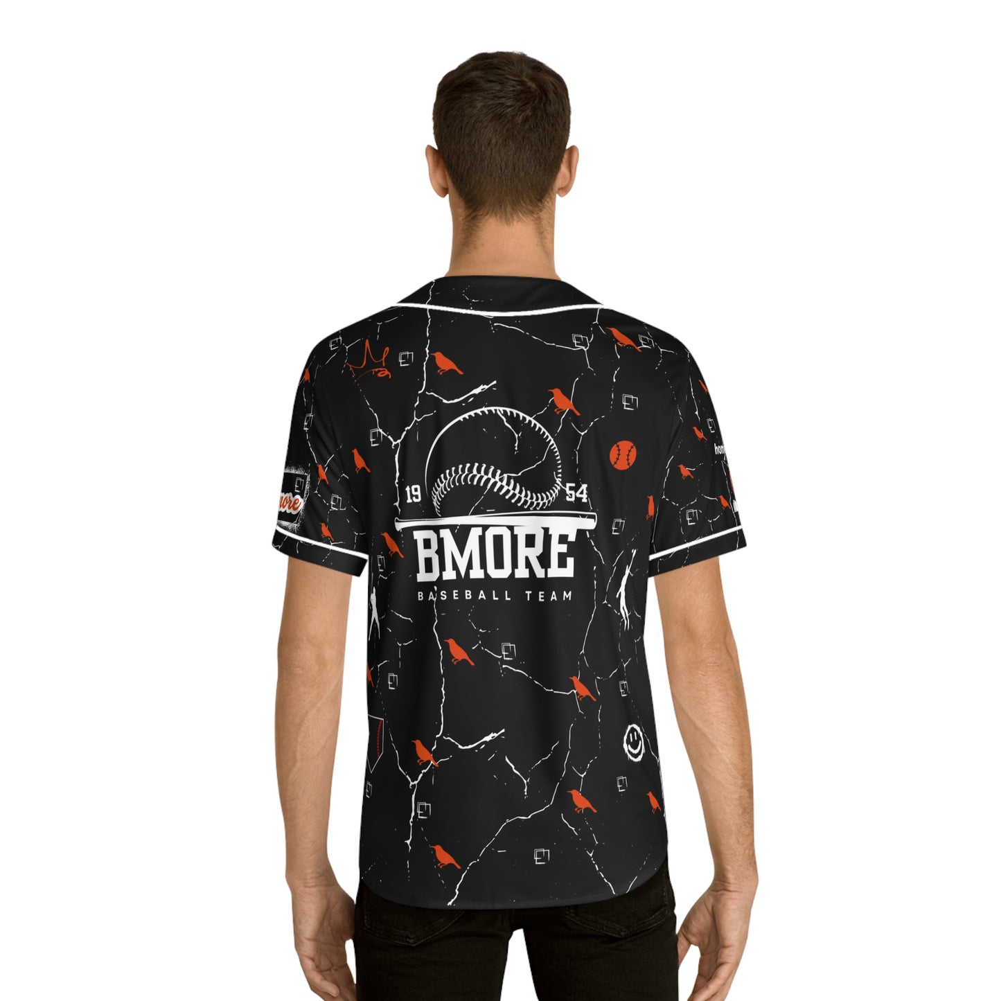 Men's Baltimore Baseball Jersey - Urban Style Sportswear BLKBNK image 3