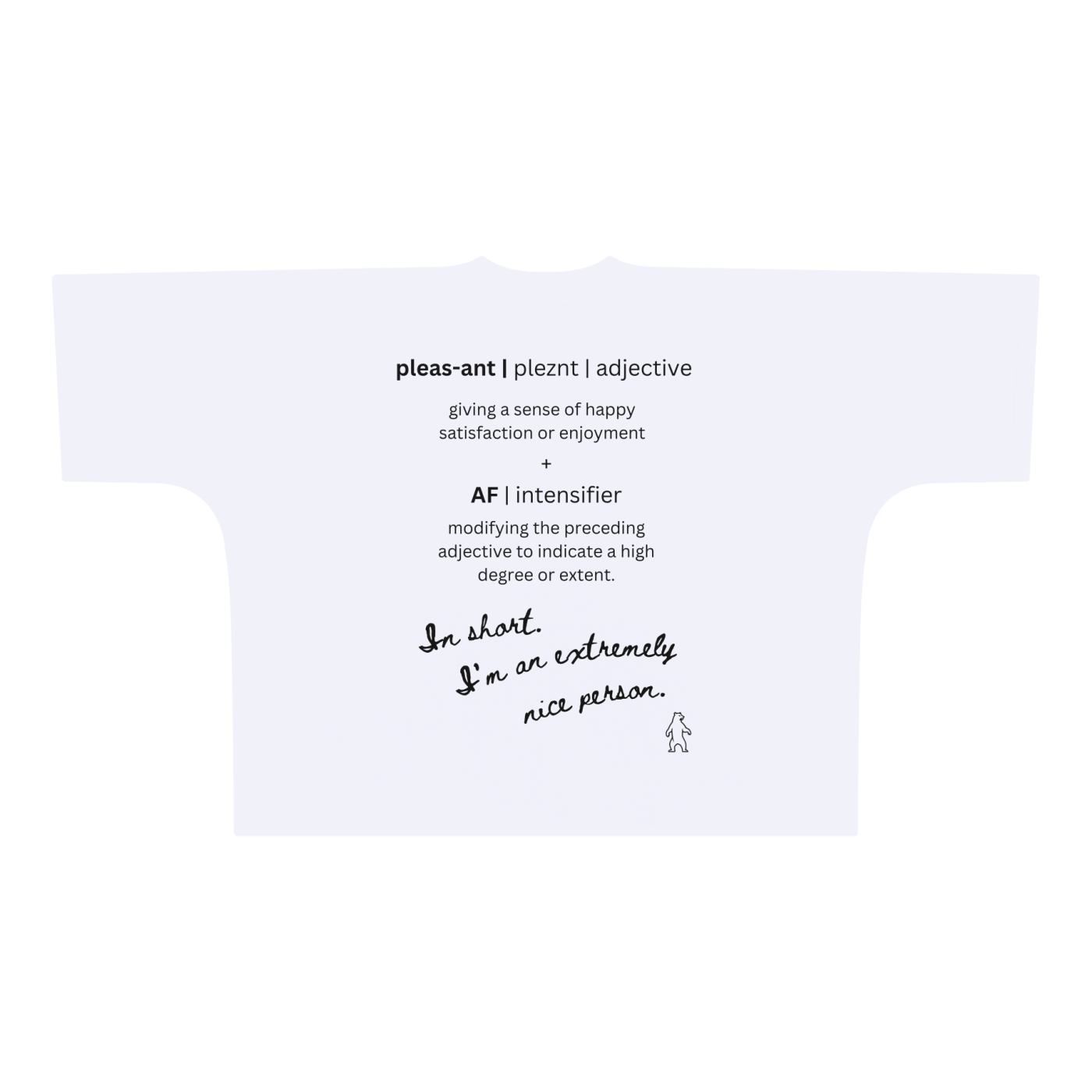PLEASANT AF Unisex (WHT) Oversize Cut Boxy Tee - 300 GSM image 1