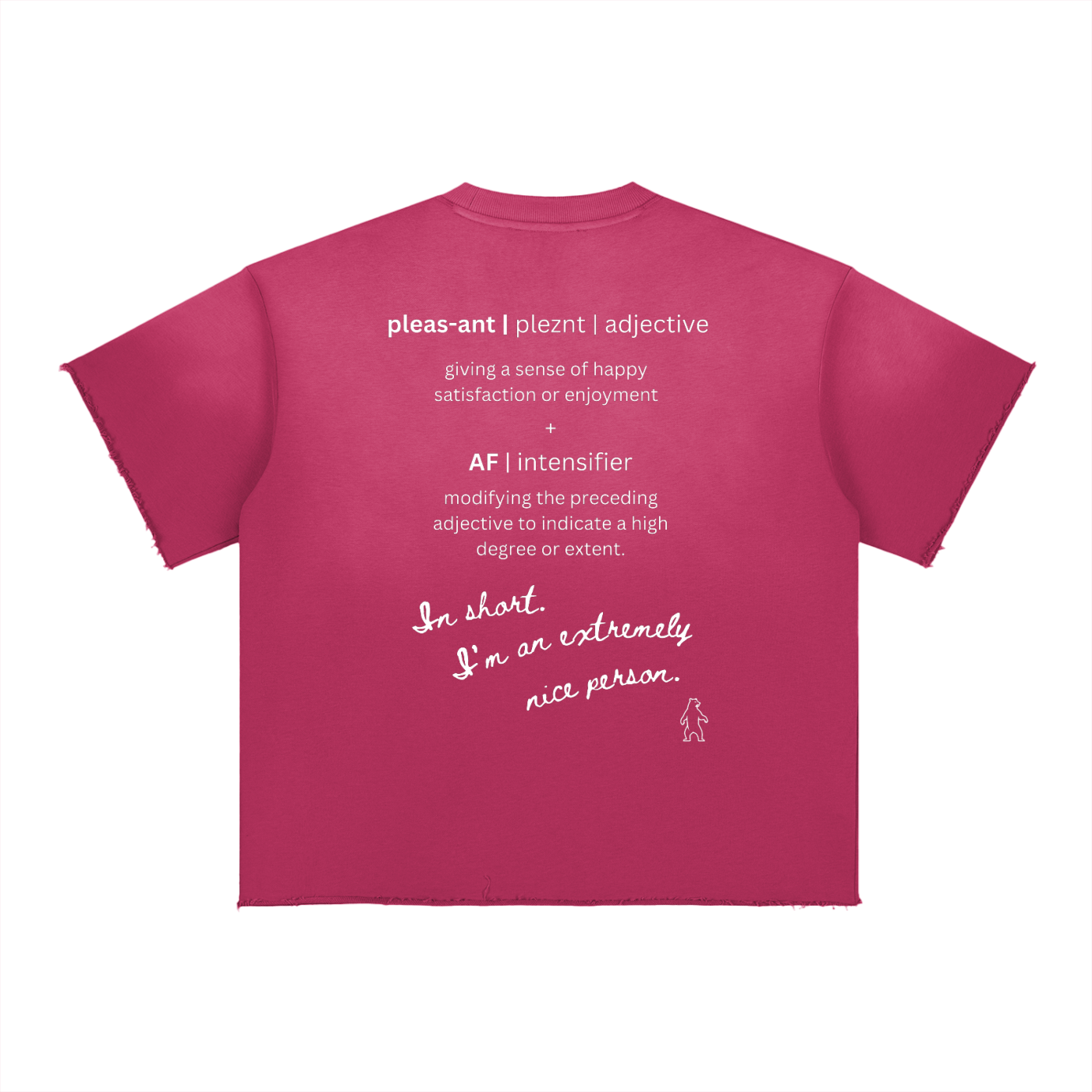 PLEASANT AF Sun Fade Raw Edge T-Shirt image 5