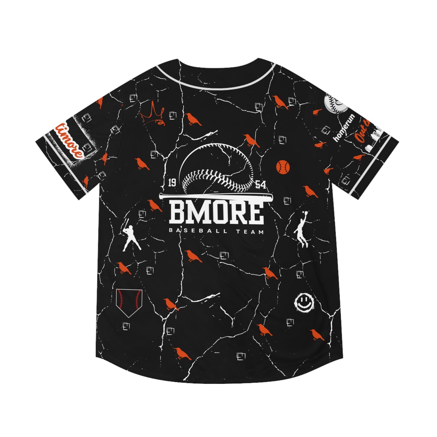 Men's Baltimore Baseball Jersey - Urban Style Sportswear BLKBNK image 1