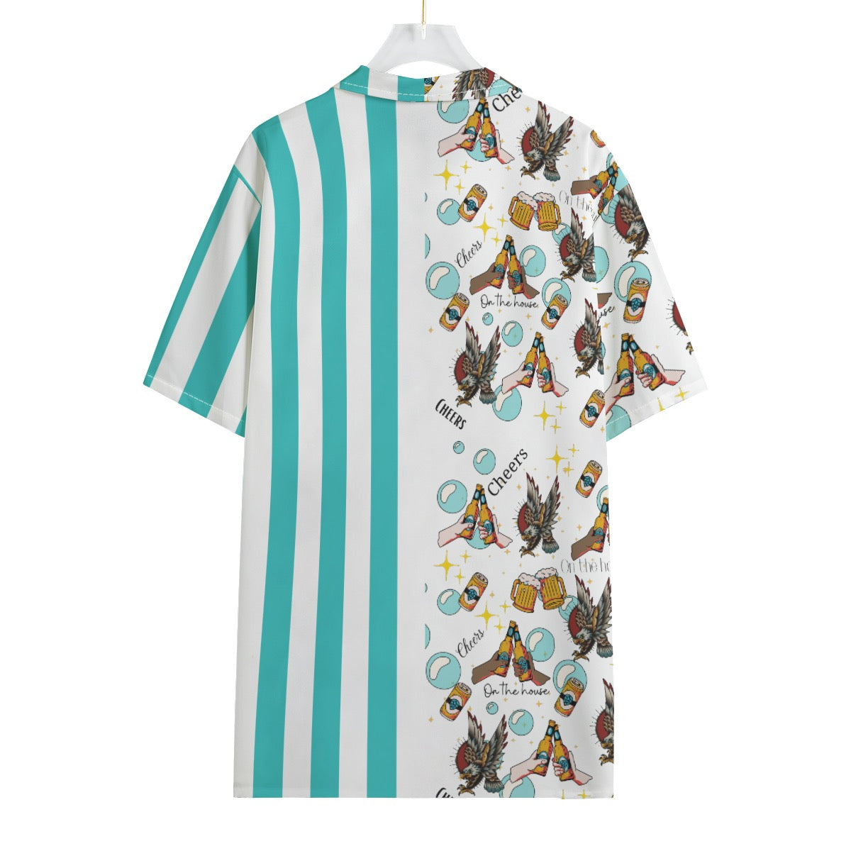 All-Over Print Men's Hawaiian Shirt With Button Closure image 1