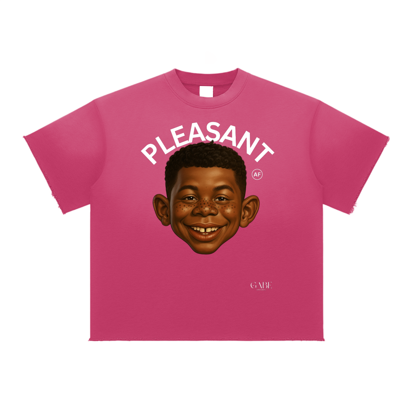 PLEASANT AF Sun Fade Raw Edge T-Shirt image 4