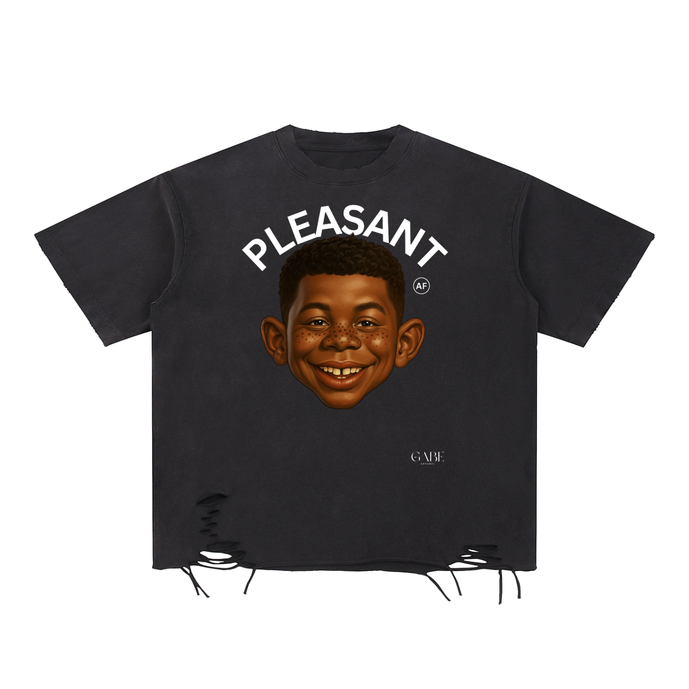 Snow Washed Raw-Hem T-Shirt image 0