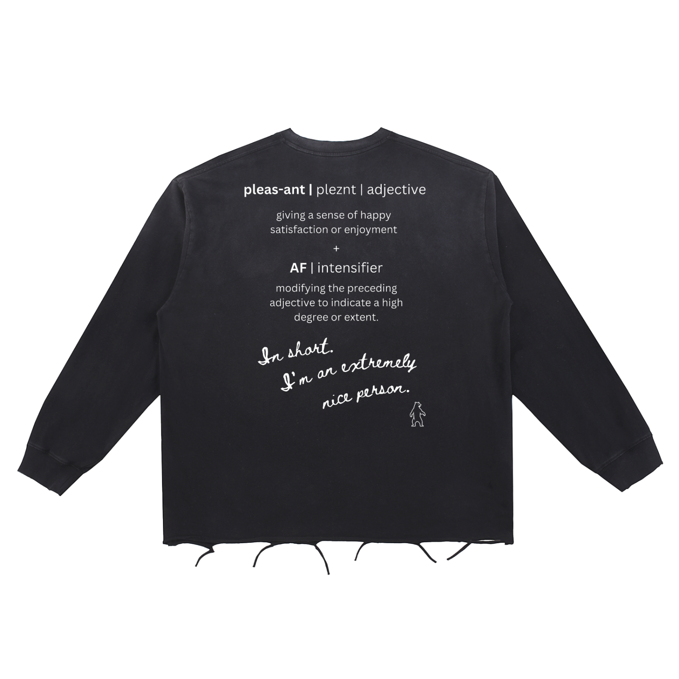 PLEASANT AF Snow Wash Raw Edge Cotton T-Shirt image 1