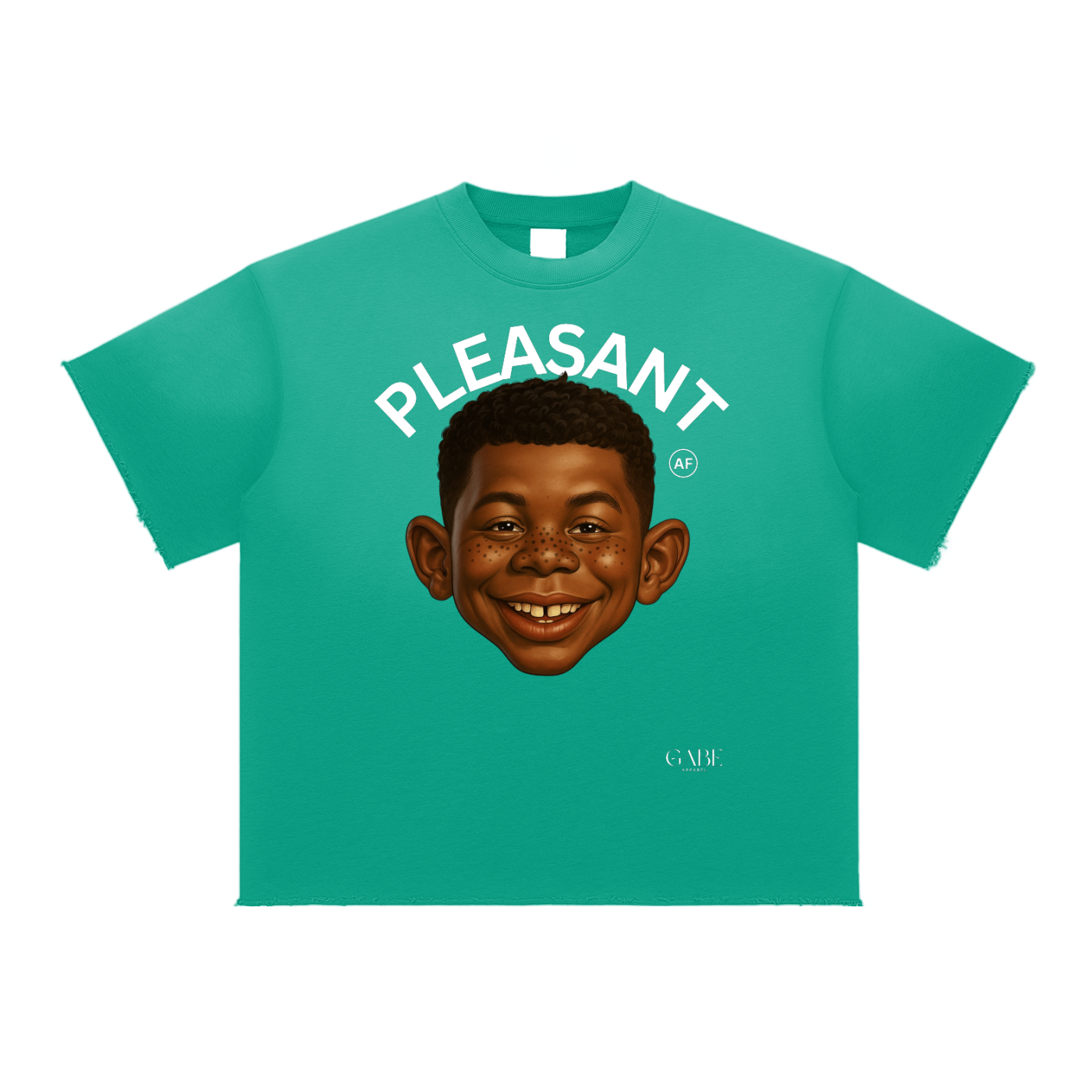 PLEASANT AF Sun Fade Raw Edge T-Shirt image 2