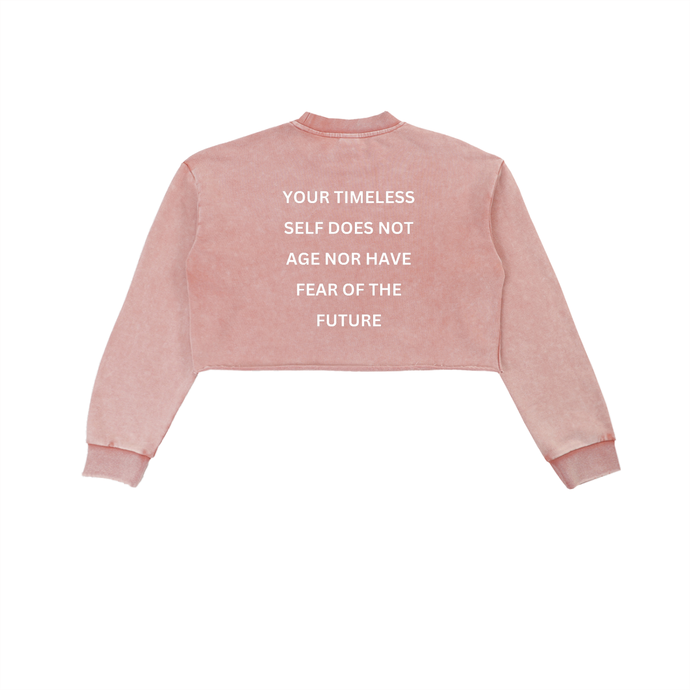 TIMELESS AF Snow Washed Raw Edge Cropped Sweatshirt image 5