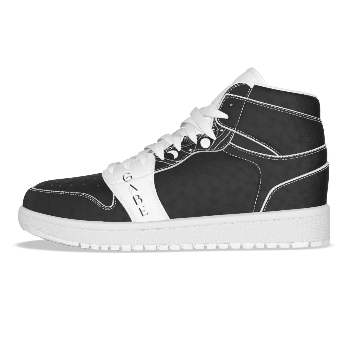 Black Satellite Women's Synthetic Leather Stitching Shoes image 2