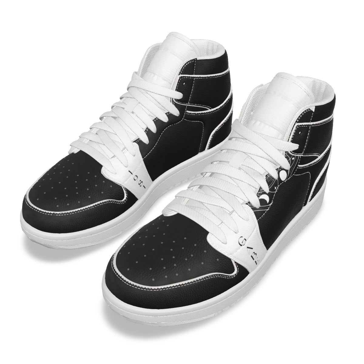 Black Satellite Women's Synthetic Leather Stitching Shoes image 1