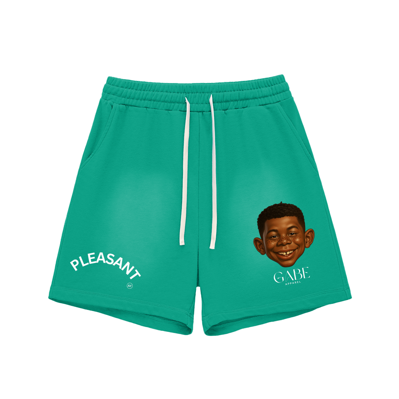 PLEASANT AF Sun Fade Raw Edge Cotton Shorts image 2
