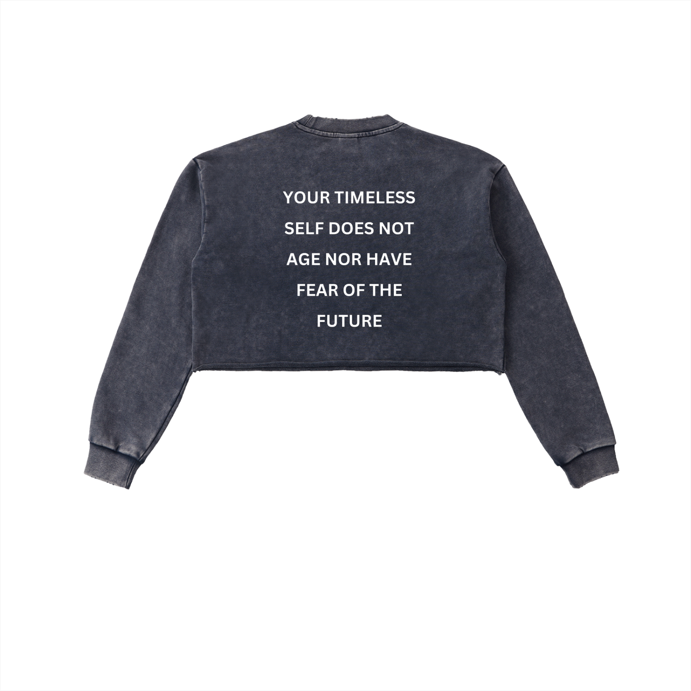 TIMELESS AF Snow Washed Raw Edge Cropped Sweatshirt image 7