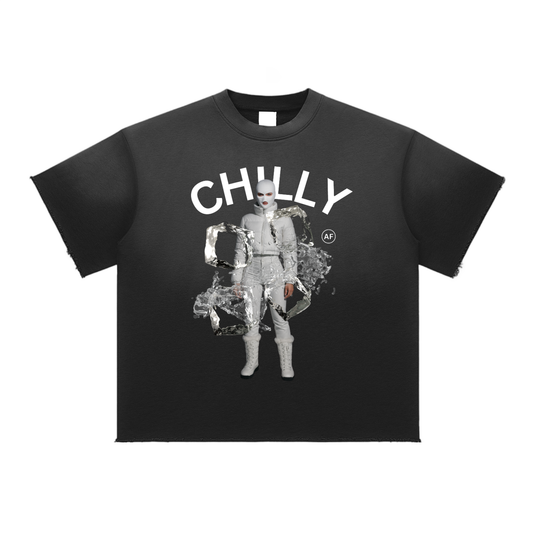 CHILLY AF Sun Fade Raw Edge T-Shirt image 0