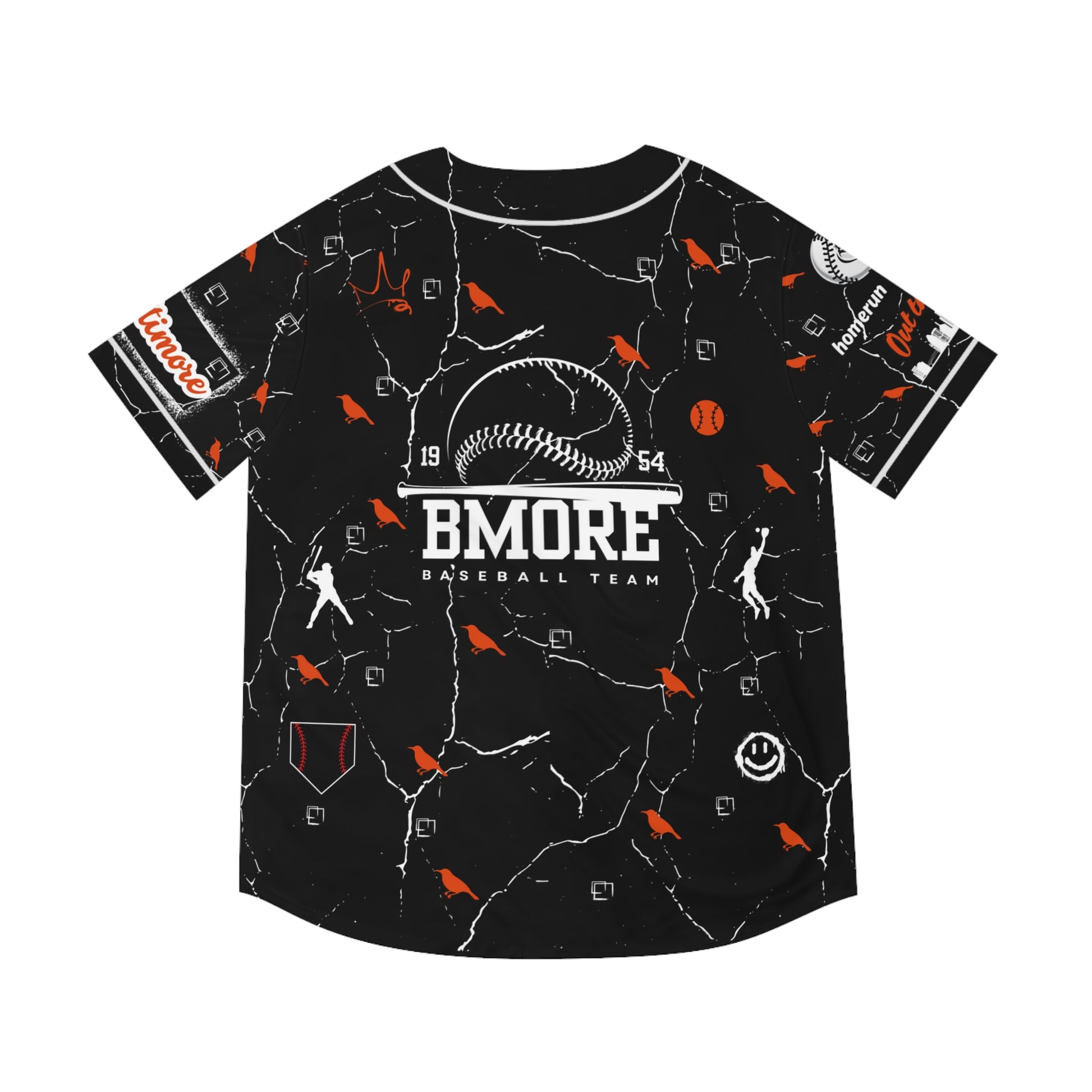 Men's Baltimore Baseball Jersey - Urban Style Sportswear BLKBNK image 1
