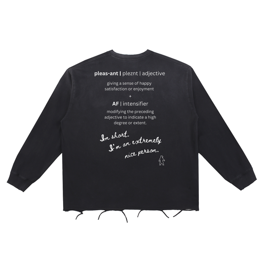 PLEASANT AF Snow Wash Raw Edge Cotton T-Shirt image 1