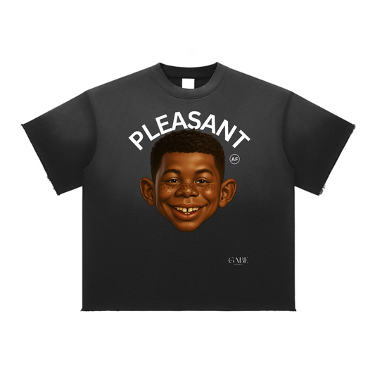 PLEASANT AF Sun Fade Raw Edge T-Shirt image 0