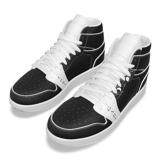 Black Satellite Women's Synthetic Leather Stitching Shoes image 1